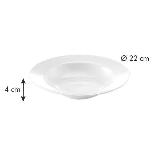 Porcelánový hluboký obědový talíř TESCOMA LEGEND bílý 22,5 cm