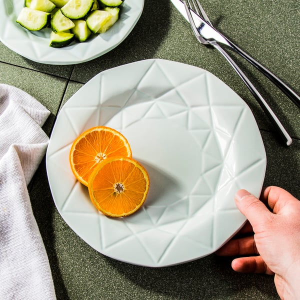 Keramický mělký obědový talíř AFFEK DESIGN MINT mátový 24 cm