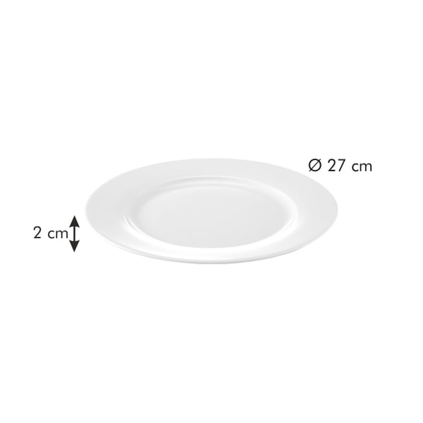 Porcelánový mělký obědový talíř TESCOMA LEGEND PORCELAIN bílý 27 cm