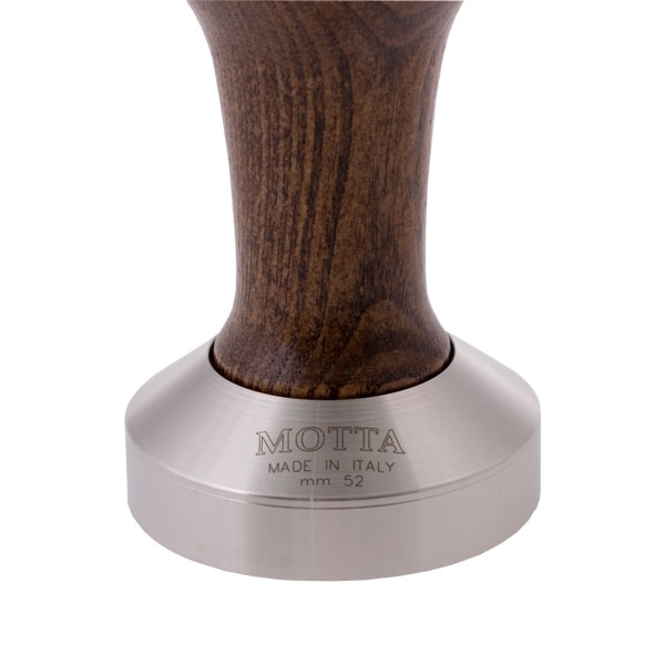 Ocelový tamper (pěchovadlo) na kávu MOTTA WOOD 52 mm