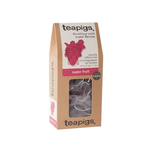 TEAPIGS Super Fruit 15 ks – anglický ovocný čaj v pyramidových sáčcích