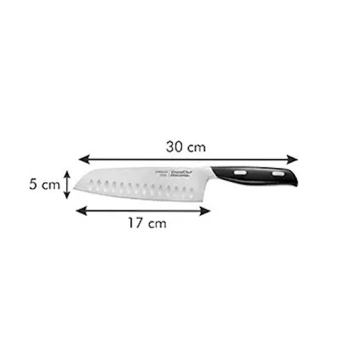 TESCOMA Grand Chef 17 cm černý - nůž Santoku z nerezové oceli