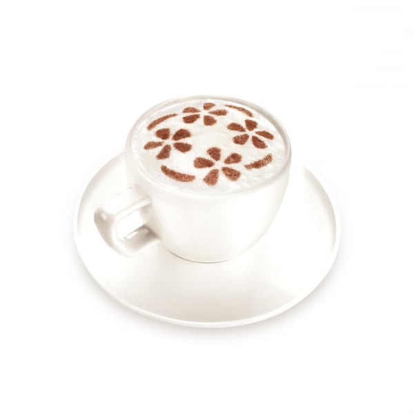 TESCOMA My Drink 6 ks bílé – plastové šablony na zdobení kávy