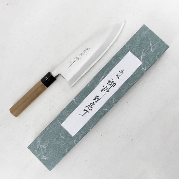 TOJIRO Aogami Damascus 21 cm - nůž Deba z uhlíkové oceli