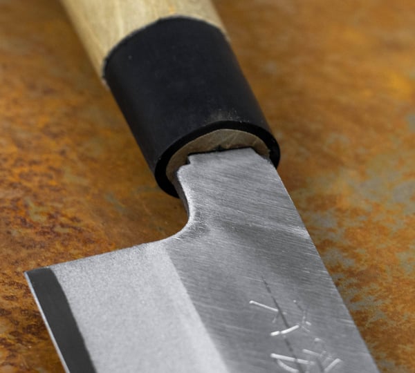 TOJIRO Shirogami 18,5 cm hnědý - nůž Usuba z uhlíkové oceli