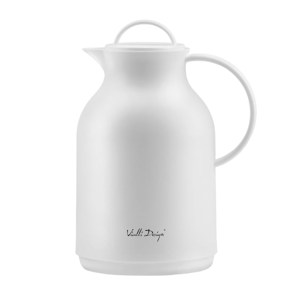 VIALLI DESIGN Amo 1 l bílá - termoska na čaj a kávu se skleněnou vložkou