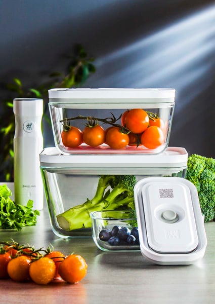 ZWILLING Fresh & Save 3 ks bílé – vzduchotěsné skleněné dózy (nádoby) na potraviny
