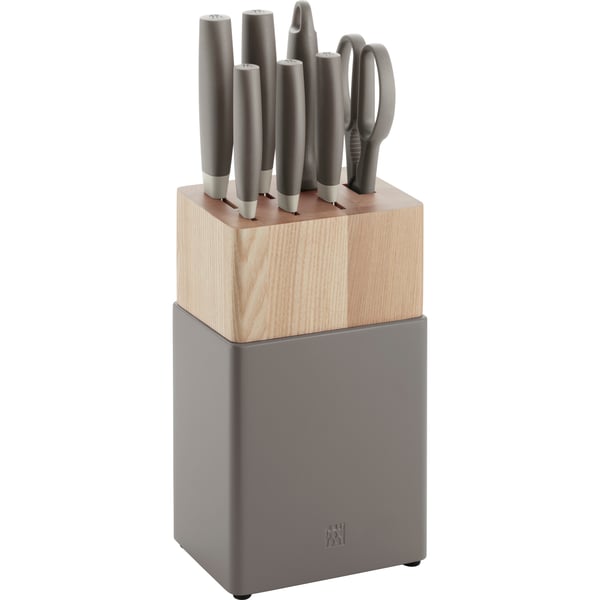 ZWILLING Now S 7 ks - sada kuchyňských nožů z nerezové oceli v bloku s brousek a nůžky