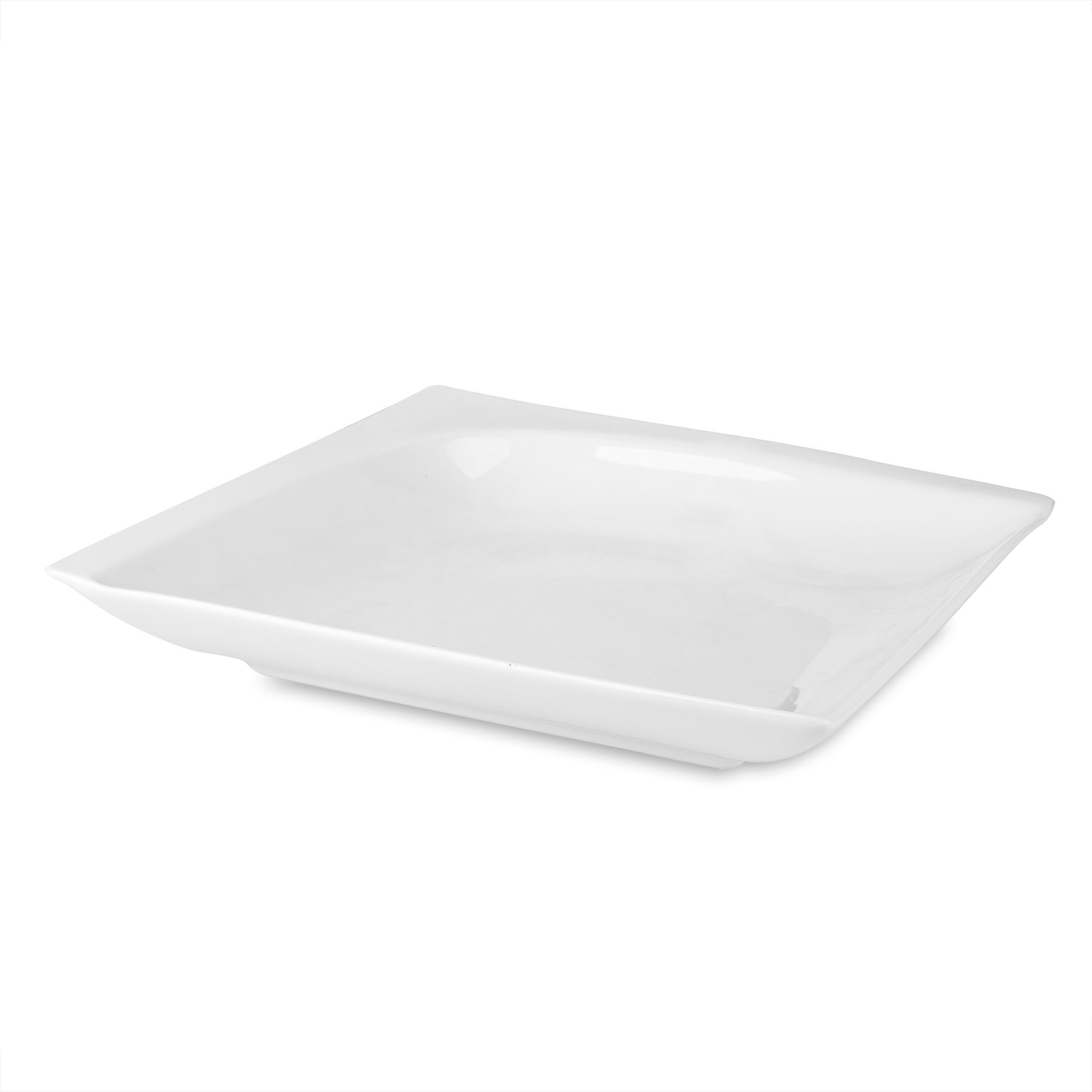 AMBITION Monaco 22,5 x 22,5 cm bílý - porcelánový hluboký obědový talíř