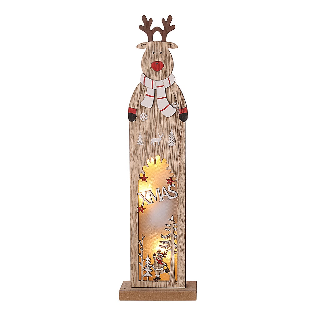 Dřevěná vánoční figurka SOB BÉŽOVÝ 35,5 cm