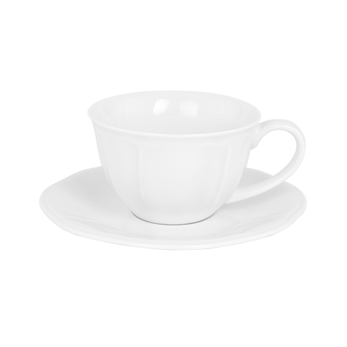 Porcelánový šálek na espresso s podšálkem ASHDENE CHLOE bílý 85 ml