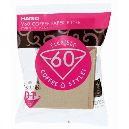 HARIO Misarashi V60-01 100 ks – papírové filtry na kávu