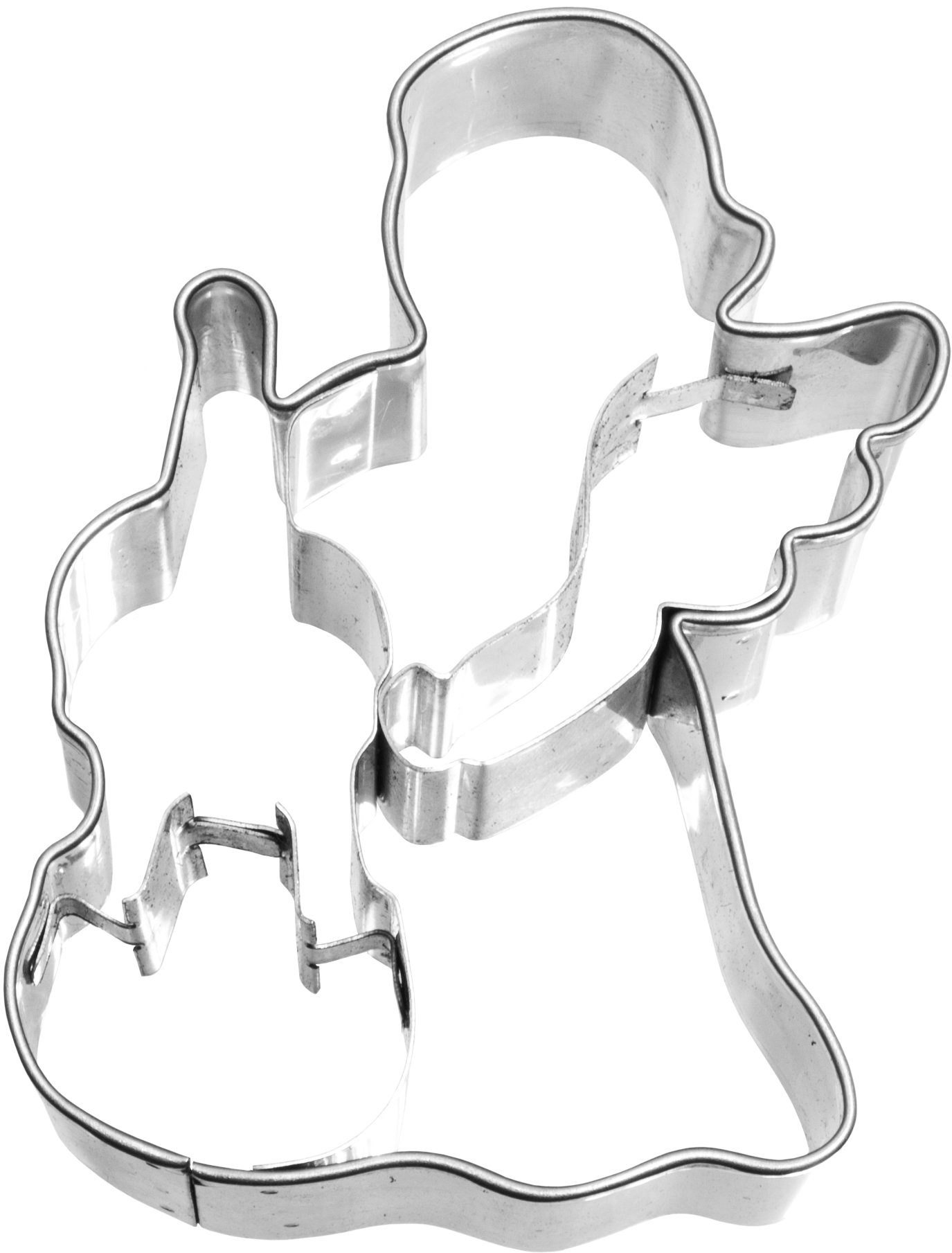 Kovová vykrajovátka na cukroví a perníčky BIRKMANN anděl s violoncellem 6 cm
