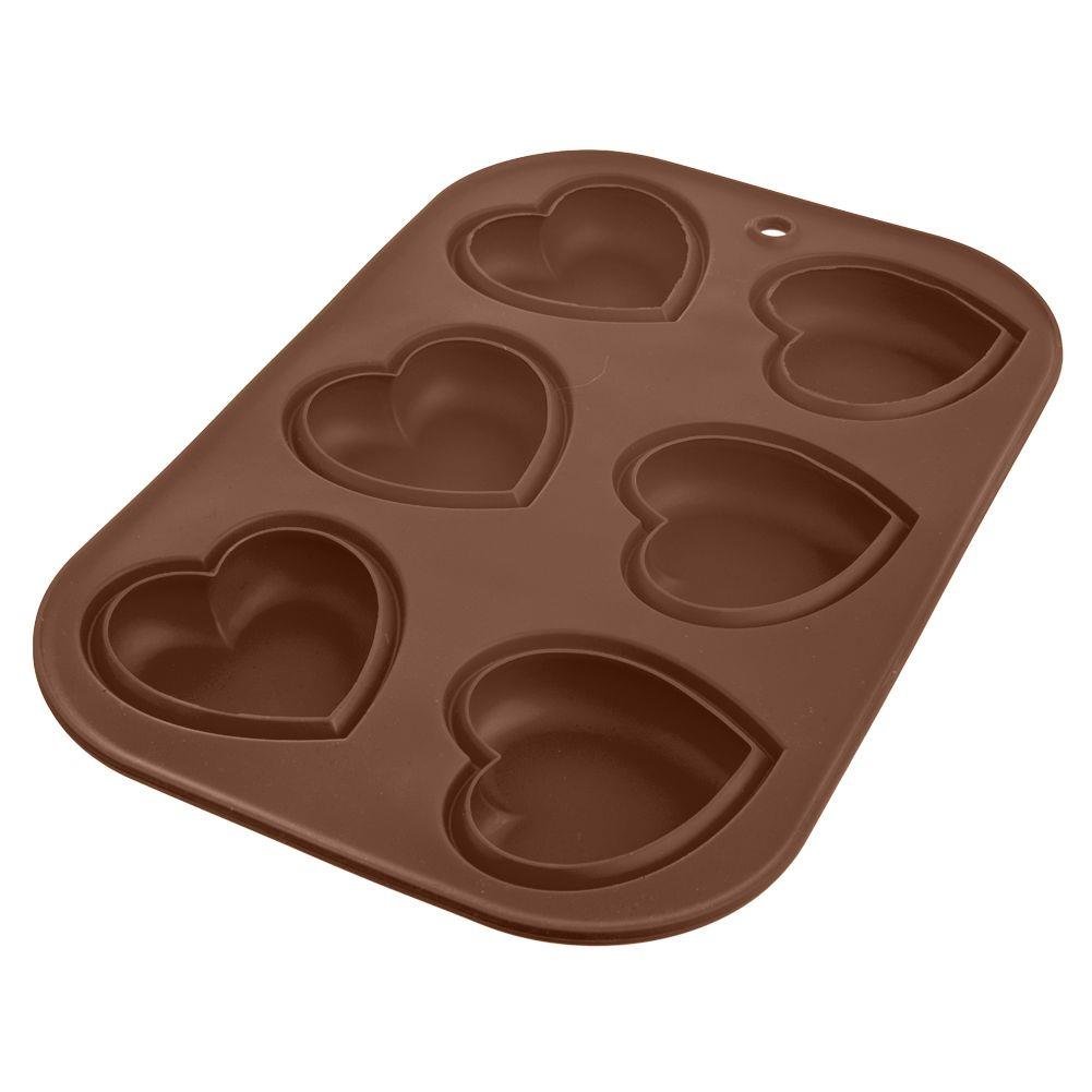 Silikonová silikonová forma (plech) na muffiny (6 ks) SILLINIE HEARTS