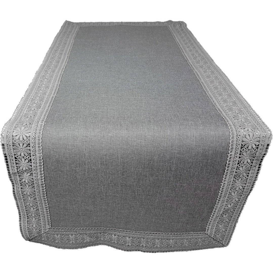 JEDEKA Brava 40 x 90 cm šedý - polyesterový běhoun na stůl