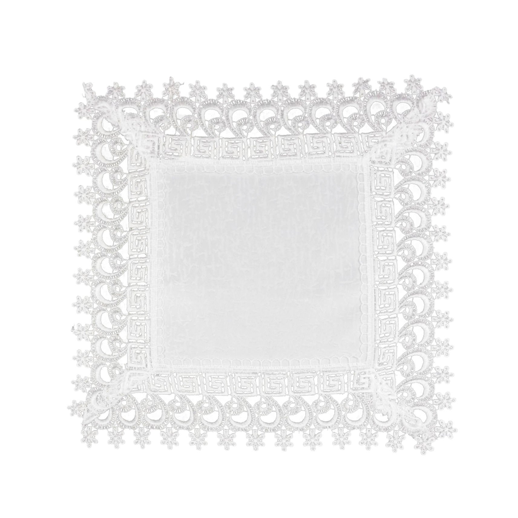 Dekorativní polyesterový ubrousek JEDEKA GIPIURA 1386 bílý 35 x 50 cm