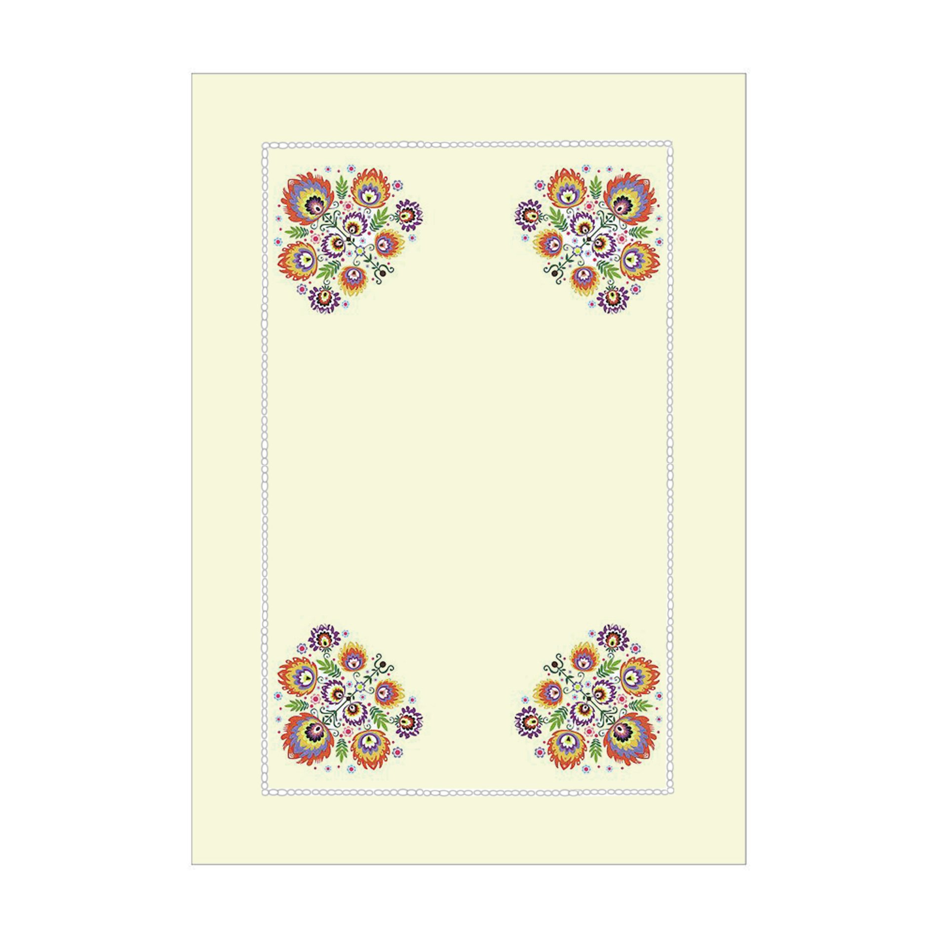 JEDEKA Tradice Folk 35 x 50 cm bílý - dekorativní polyesterový ubrousek