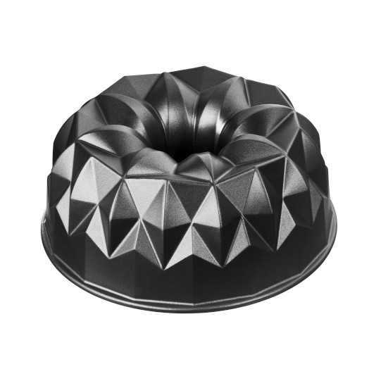 KAISER Inspiration Geometric 25 cm černá – ocelová forma na bábovku