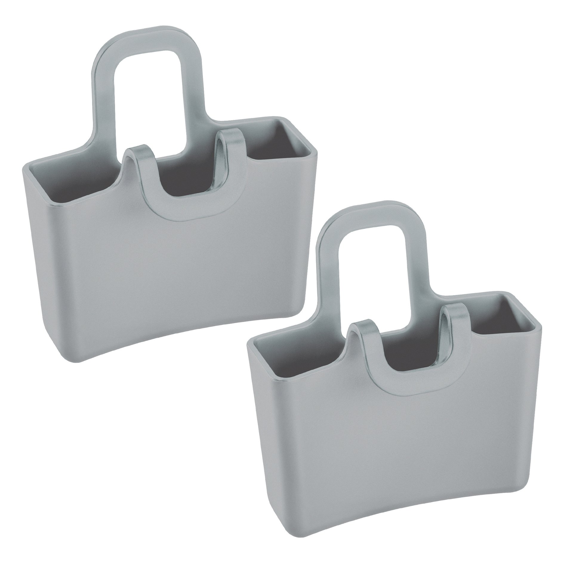 KOZIOL Lilli 2 ks šedé – plastové závěsné kapsičky na hrnek