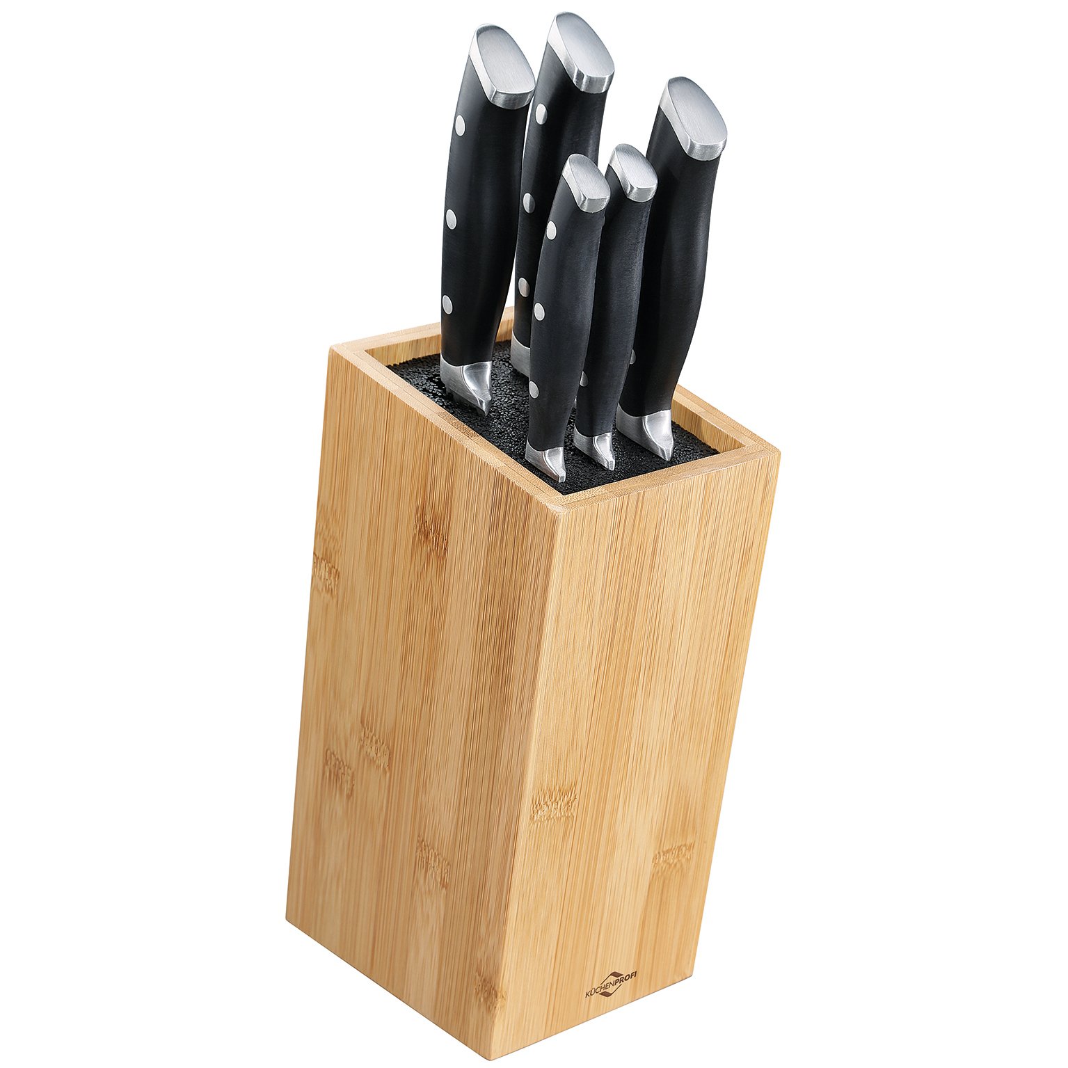 KUCHENPROFI Primus 5 ks černá - sada ocelových kuchyňských nožů v bloku
