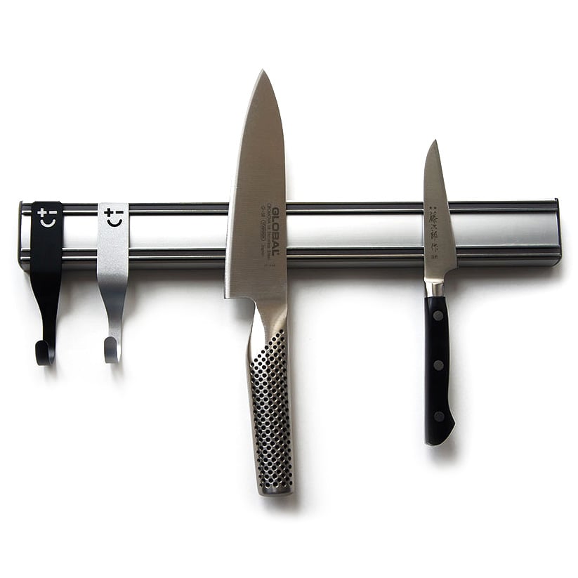 Hliníková, magnetická lišta na nože BISBELL BISICHEF MINI STŘÍBRNÁ 35 cm