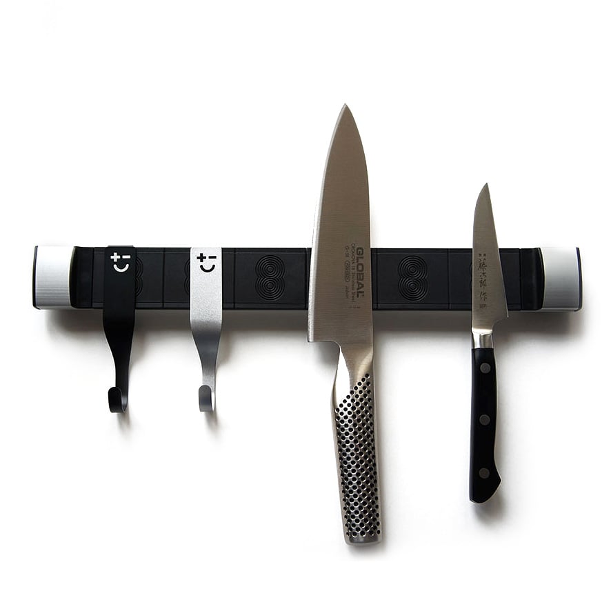 Hliníkový magnetický držák na nože BISBELL SOFT TOUCH BLACK 34 cm