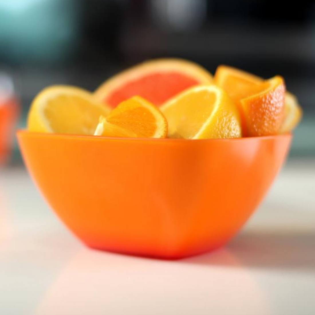 VIALLI DESIGN Livio oranžová - akrylová mísa / salátová mísa