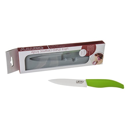 CAMRY Edge 10 cm zelený - keramický nůž na zeleninu a ovoce