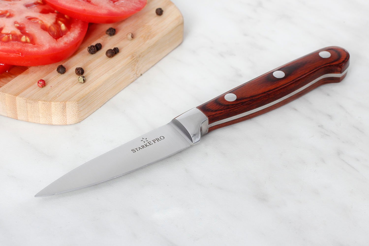 Nůž na zeleninu a ovoce z nerezové oceli STARKE SILVA 8,5 cm
