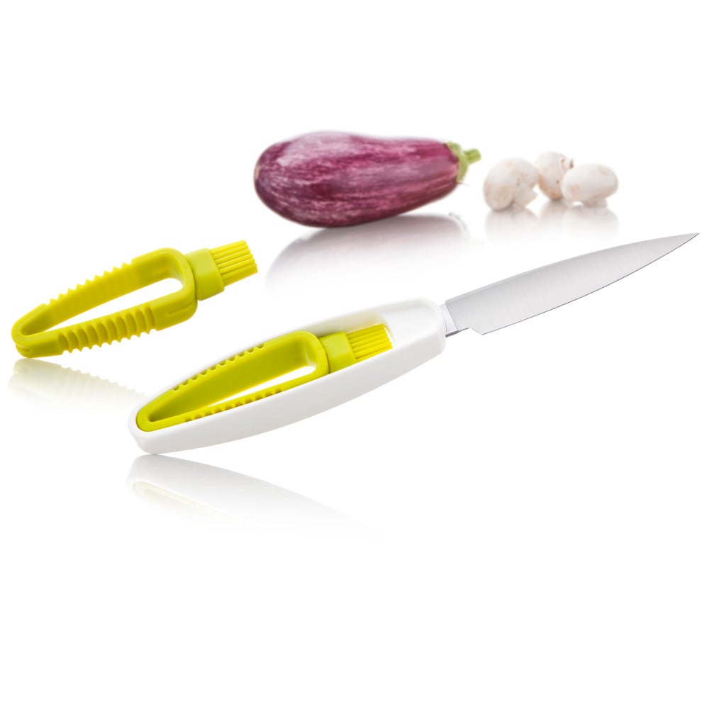 TOMORROW'S KITCHEN WHITE 10 cm nerezový nůž na zeleninu a ovoce se štětečkem