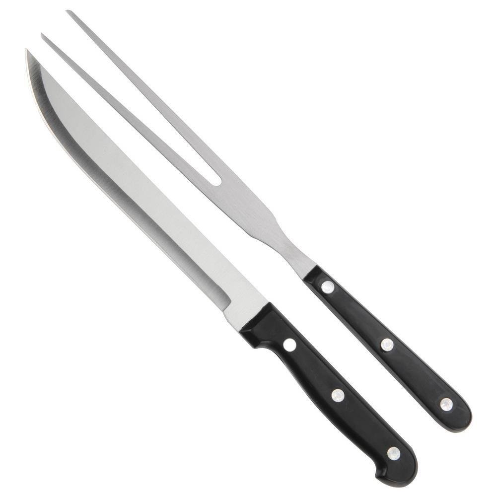EXCELLENT HOUSEWARE Arrosto Black 2 ks. - ocelový nůž a vidlička na maso