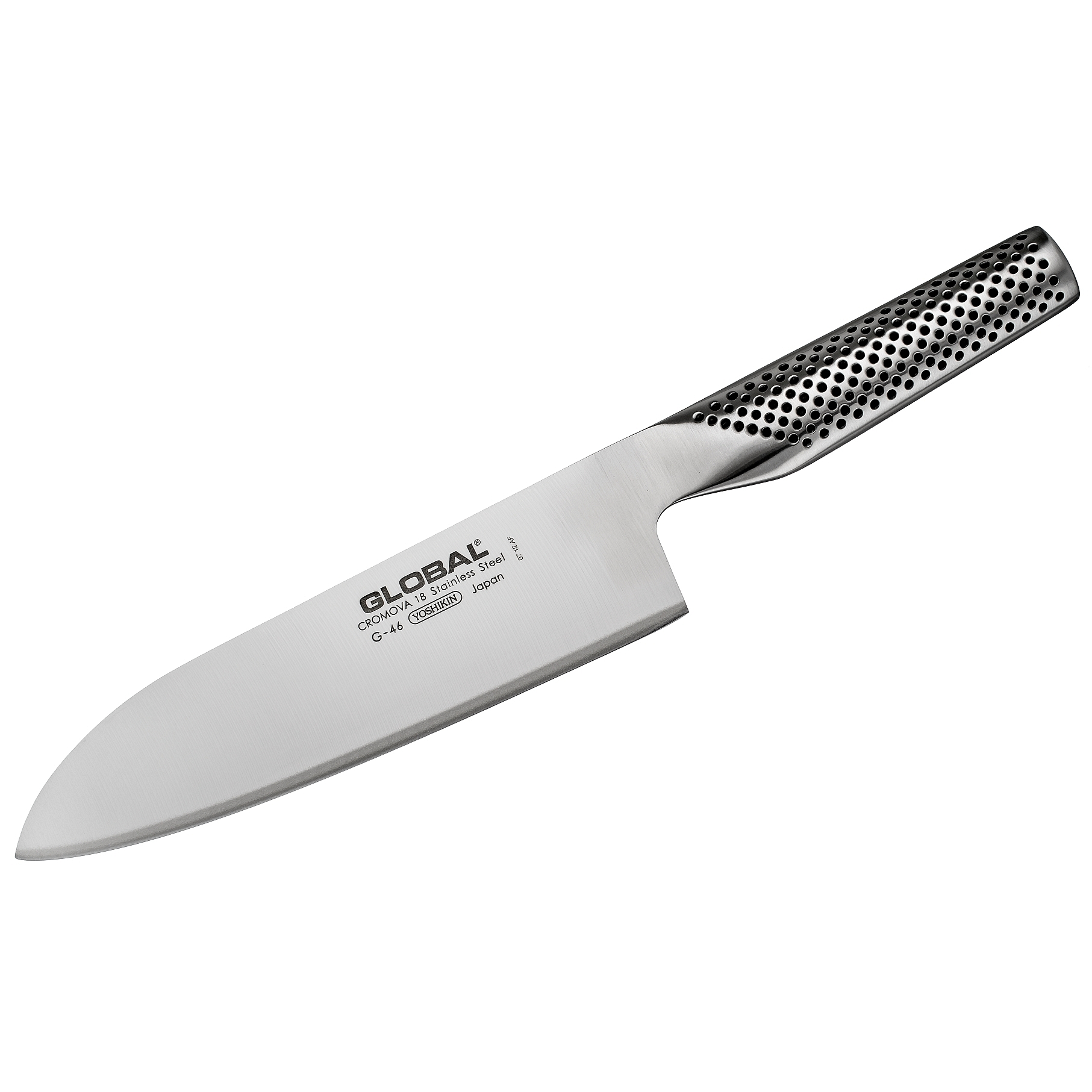 Nůž Santoku z nerezové oceli GLOBAL SÉRIE G 18 cm