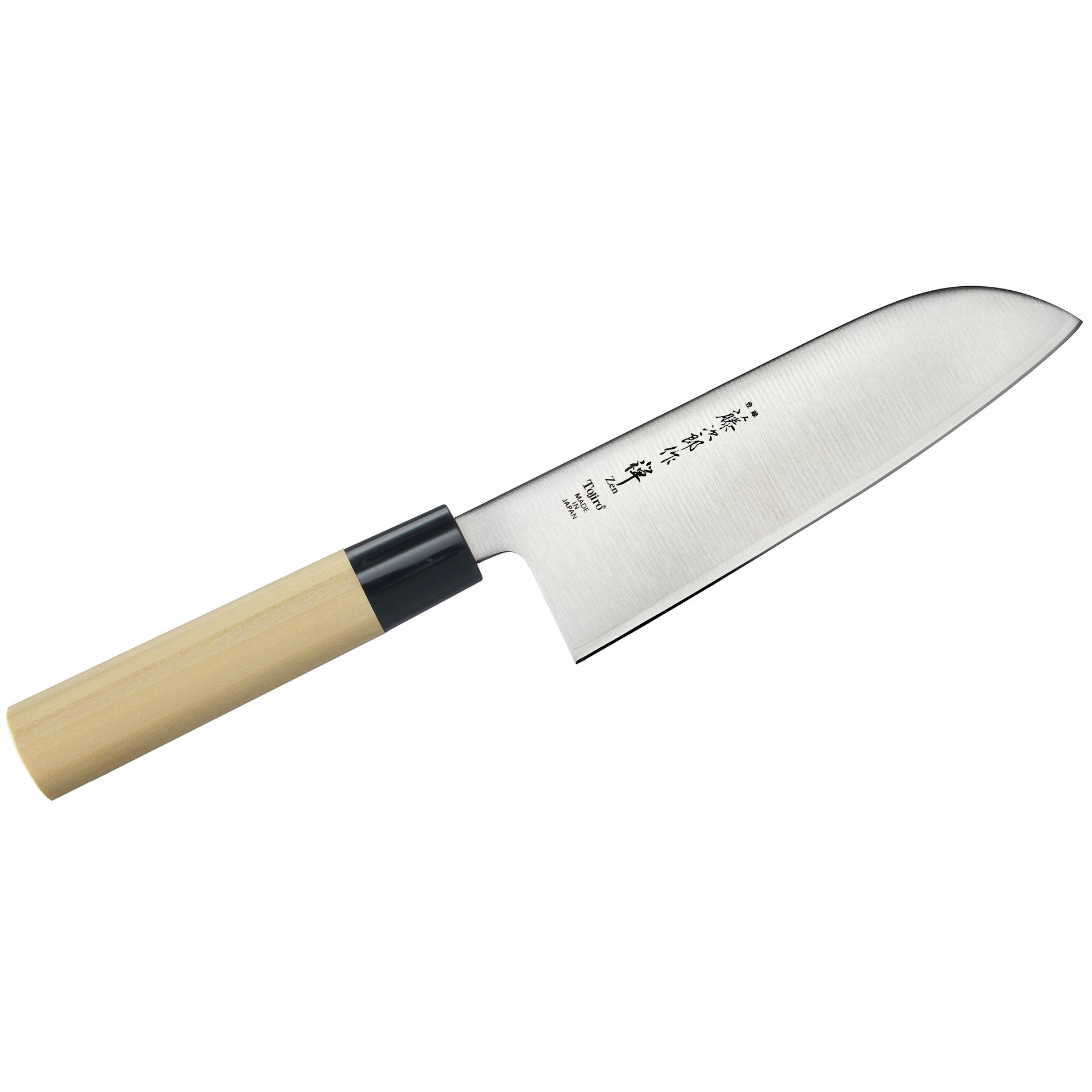 Nůž Santoku z nerezové oceli TOJIRO ZEN DUB JAPAN krémový 16,5 cm