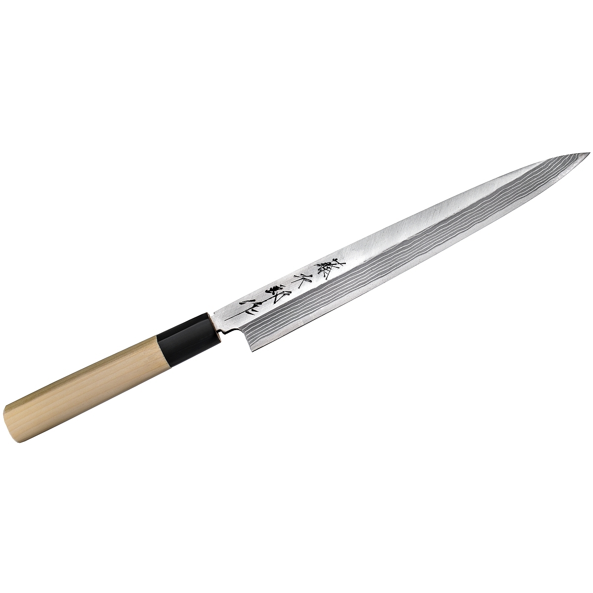 Nůž Yanagi Sashimi z uhlíkové oceli TOJIRO AOGAMI DAMASCUS SUSHI béžový 24 cm