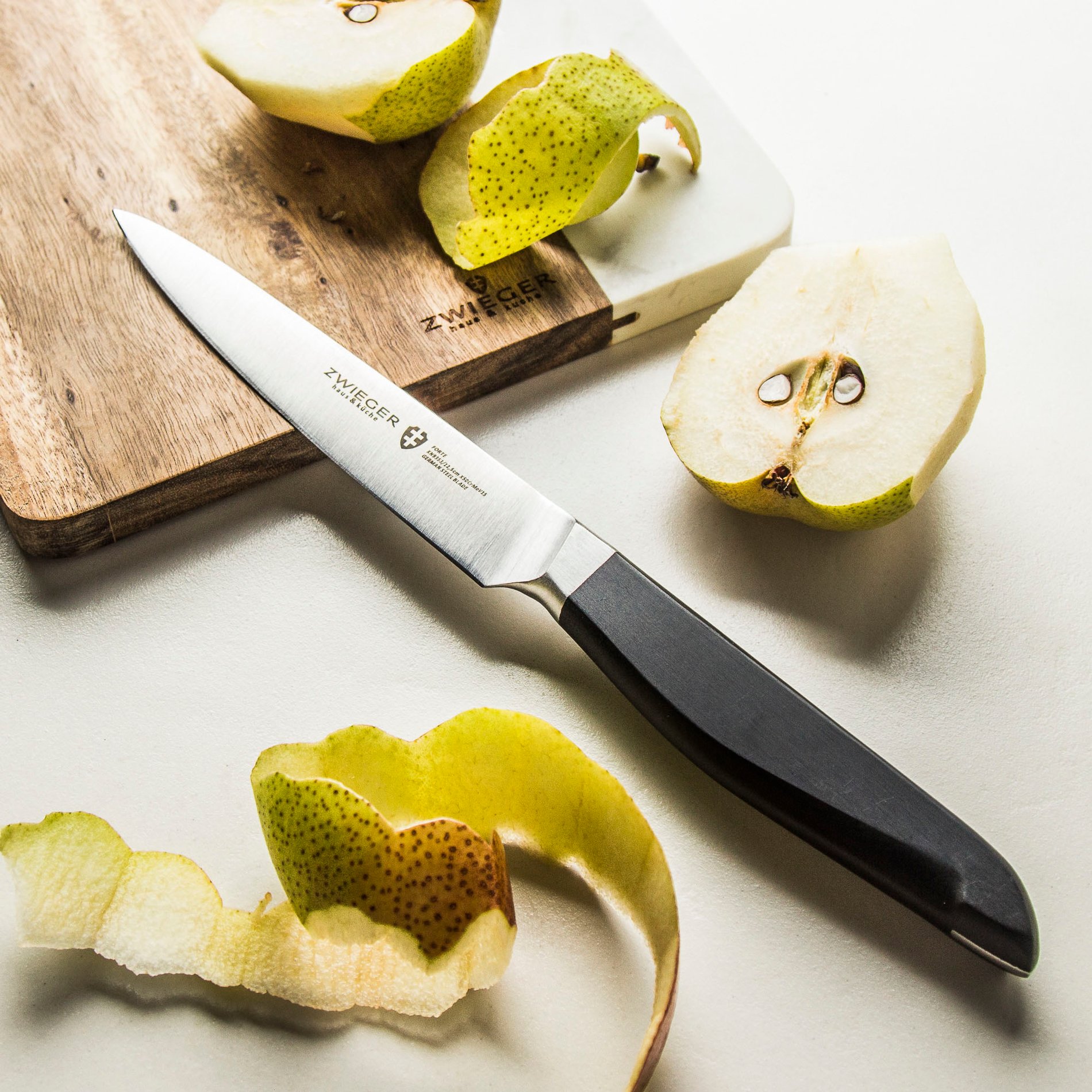 ZWIEGER Forte 12,5 cm černý - univerzální kuchyňský nůž z nerezové oceli