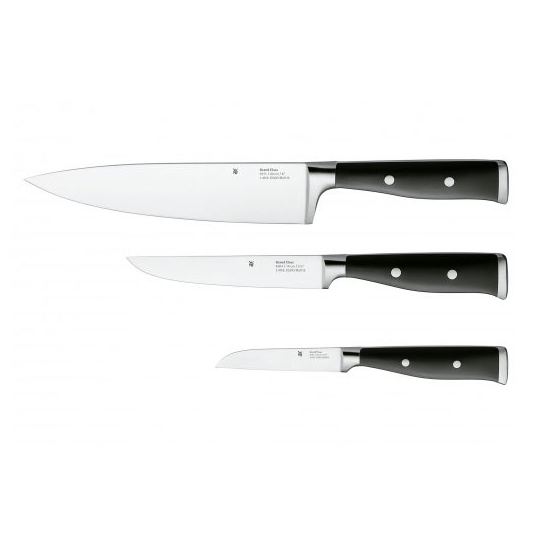 WMF Grand Class černá 3 ks - kuchyňské nože z nerezové oceli