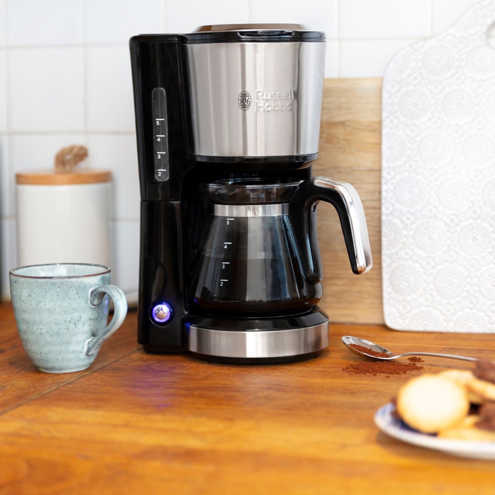 RUSSELL HOBBS Compact Home Coffee Maker 650 W – nerezový, elektrický překapávač kávy