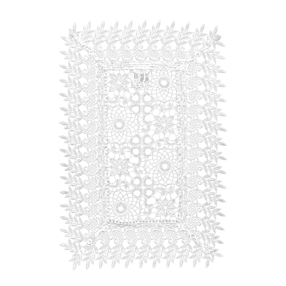 Dekorativní polyesterový ubrousek JEDEKA WERONA bílý 30 x 45 cm