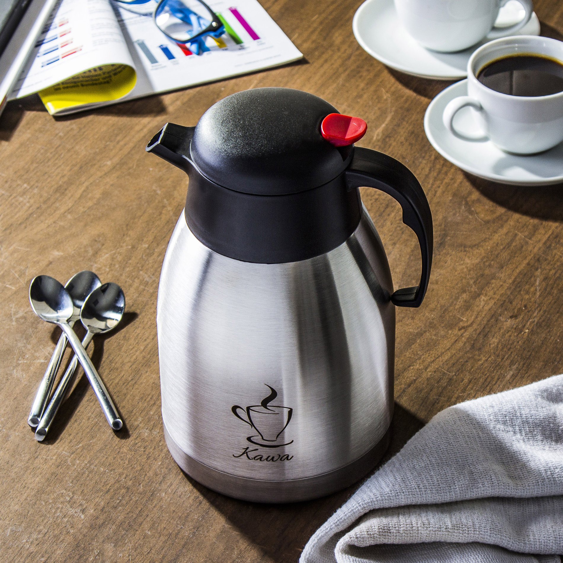 Konferenční ocelová termoska na čaj a kávu 1,5 l