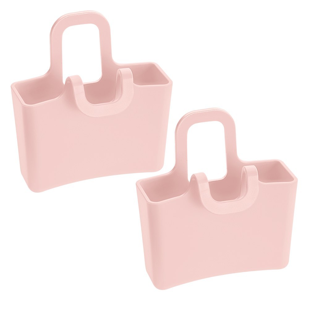 KOZIOL Lilli světle růžové 2 ks – plastové závěsné kapsičky na hrnek