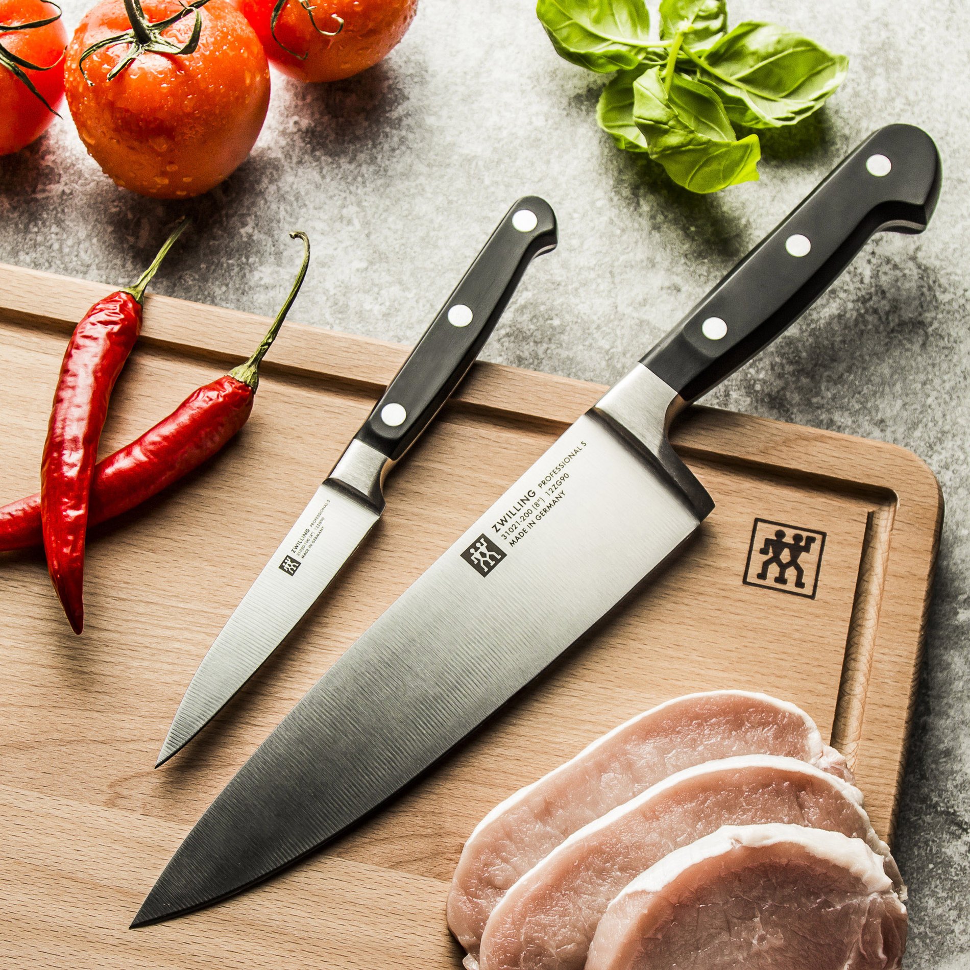 ZWILLING Professional S 2 ks černá - sada ocelových kuchyňských nožů